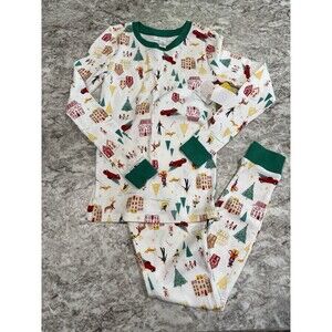 NWT, Boy’s Christmas LC Lauren Conrad Holiday Village 2-Piece Pajama Set Size 10